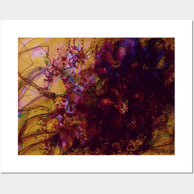 Flowers in The Wind Wall Art by Marsal